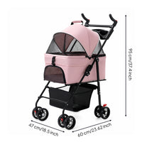 Stroller with Detachable Carrier Double-Wheeled for Travel, Cats, Small Pets