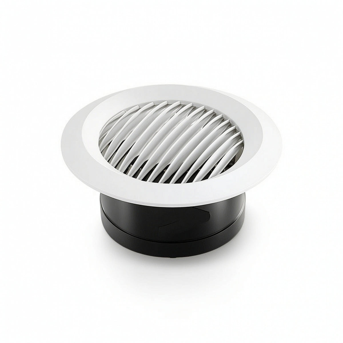 Round Louvered Vent Outlet Circular Louvered Air Vent Slim Exhaust Grille Plastic for HVAC