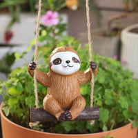 Sloth on Swing Ornament Great Gift Idea House Decoration for Garden