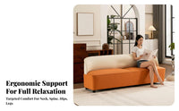 Deep-Seat Lounge Sofa Modern Minimalist Design Dual-Color Loveseat Abrasion-Resistant-Resistant High-Resilience Padding