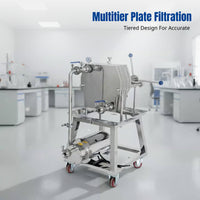 Stainless Steel Plate Frame Filter Press, Manual Oil Separator, Laboratory Filtration Machine