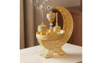 Arabic Scent Tray Set Delicate Workmanship Half-Moon Moon Scent Holder Tabletop Ornament Home Decor