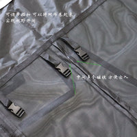 Outdoor Camping Zippered Breathable Roll-Up Shade Mosquito-Proof Magnetic RV Door Screen for Travel Trailer