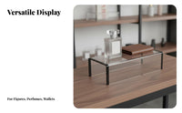 Acrylic Perfumes Display Stand Versatile Use Acrylic Display Riser Easy to Clean U-Shaped Riser Shelf for Collectors, Shop Owners, Exhibition Show
