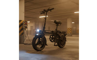 Portable Folding Electric Bike Double Disc Brakes Small Folding Electric Bike Compact Adult Electric Bicycle