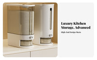 Airtight Seal Rice Dispenser Moisture-Proof Rice Storage Bin Dustproof for Countertop, Pantry, Narrow Areas