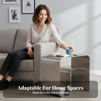 C-Shaped Accent Table Luxury Aesthetic C-Shaped Couch Desk Space-Saving