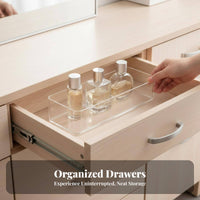 Makeup Organizer Tray Multiple Compartments Clear Partitioned Organizer
