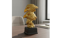 Double-Headed Eagle Statue Artistic Design Resin Eagle Sculpture Hand-Crafted