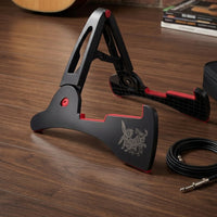 Compact Triangular Guitar Stand Padded Foldable Guitar Stand Metal Low-Profile for Guitarists, Musicians, Home Practice, Music Room, Studio