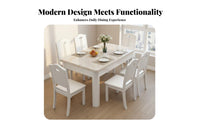 Marble Top Dining Table Set Space-Saving Dining Table and Chairs Set Sturdy Construction for Small Apartment Dwellers, Homeowners, Home