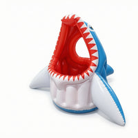 Freestanding Shark Pool Game Long-Lasting Inflatable Shark Target Portable Inflatable Toss Game with Balls Ready-to-Play for Backyard