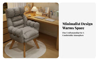 Upholstered Rotate Armchair High Spine Support Lounge Chair Thickly Padded Modern & Look for Readers, Homeowners, Bedroom