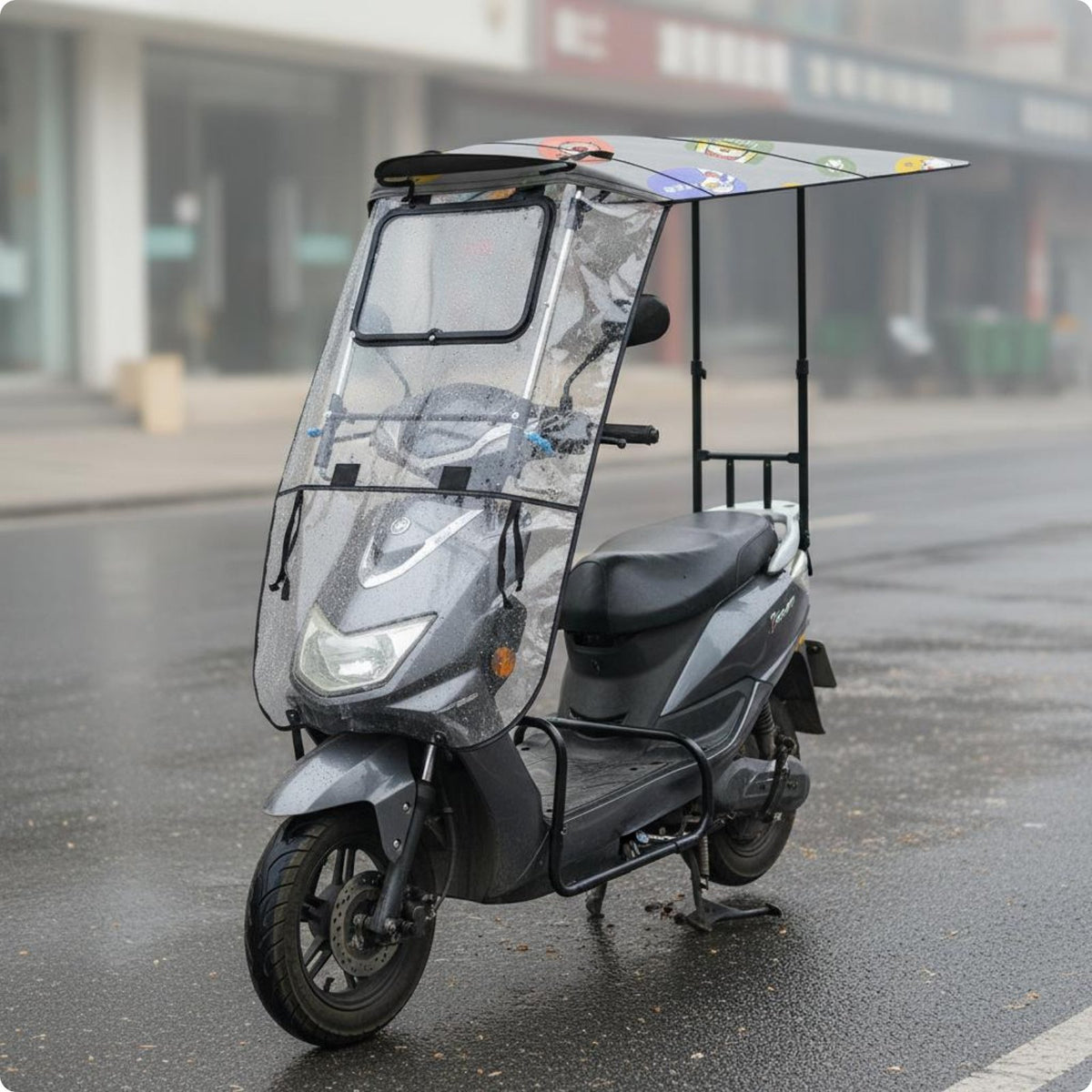 Electric Scooter Rain Cover Windproof Motorbike Sunshade Canopy Weatherproof