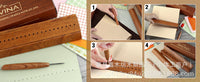 Wooden Book Binding Kit with Hole Punch Stand for Book Lovers, Paper File Binding