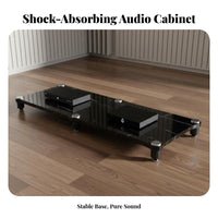 1 Piece Power Amplifier Stand Audio Equipment Rack Shock Absorbing Feet Modular Storage Sturdy Structure Suitable for Audiophiles KTV Living Room
