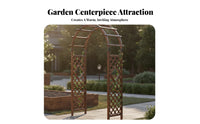 Anti Climbing Plant Trellis Arch Weather-Resistant Climbing Plant Arch Long-Lasting Wooden Arbor with Planters Sturdy Construction for Gardeners, Homeowners, Event Planners, Courtyard, Backyard, Yard