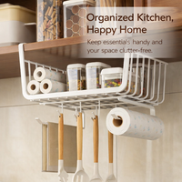 Cabinet Metal Pantry Paper Towel Holder, Sleek Dispensing Roll for Kitchen, Double Mount Aluminum for Homeowners, Keeps Countertops Clutter-Free