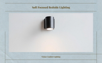 Modern Black Wood Wall Sconce, 350° Rotatable Spotlight