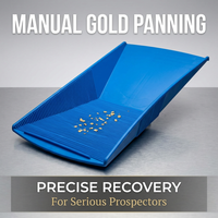 Grooved Sluice Box Gold, High Recovery Rate Sluice Box, Portable Sluice Box for  #variant:Rectangular Grooved Gold Panning Trough