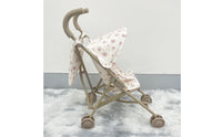 Compact Stroller with Canopy Floral Doll Stroller with Canopy Long-Lasting Toy Realistic for Nursery