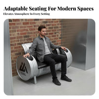 Creative Design Oil Drum Furniture Set Hand-Welded Industrial Aesthetic Seating Comfortable Cushion for Bar Owners, Interior Designers, Pubs, Lounge Areas, Restaurants, Cafes