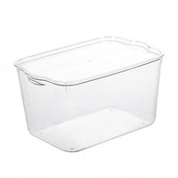 Storage Bin with Lid Transparent Plastic Box with Lid Lidded Organizer Box Slimline Transparent Storage Container Stackable