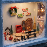 43 Pieces Mini Christmas Scene Set Mixed Material Seasonal Decoration Detailed