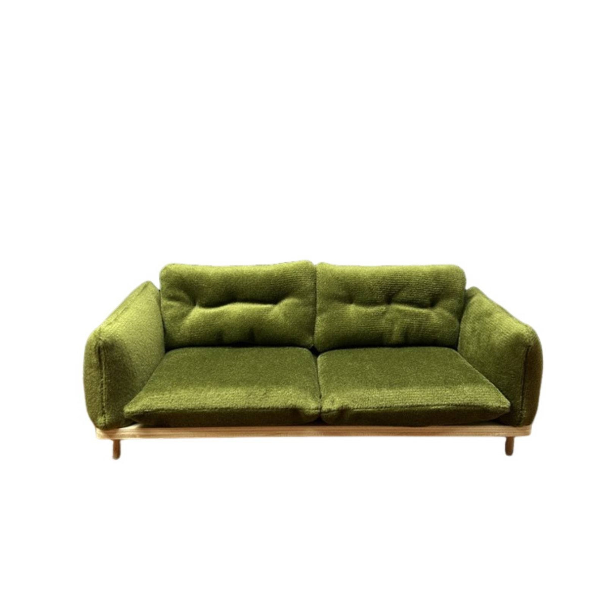 Miniature Sofa with Cushions Compact Miniature Couch Desktop Decoration