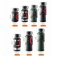 Large Capacity Insulated Bottle with Handle Watertight Large Capacity Vacuum Container Non-Slip Bottom Portable Insulated Water Bottle for Travel