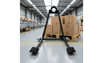 Container Hook with Roller Wheels Forklift-Assisted Container Unloading Hook Heavy-Duty for Warehouse Workers, Warehouses