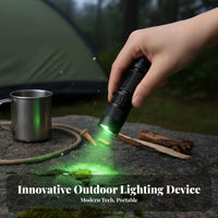Verdant Glow Flashlight Small Size Zoomable Glow Source Torch Pocket Attachment Flashlight Sturdy Aluminum Frame Portable