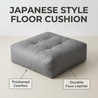 Tufted Floor Cushion, Large Seat Cushion, Living Room Pouffe Cushion, Japanese Floor Pillow, Meditat - Image 9