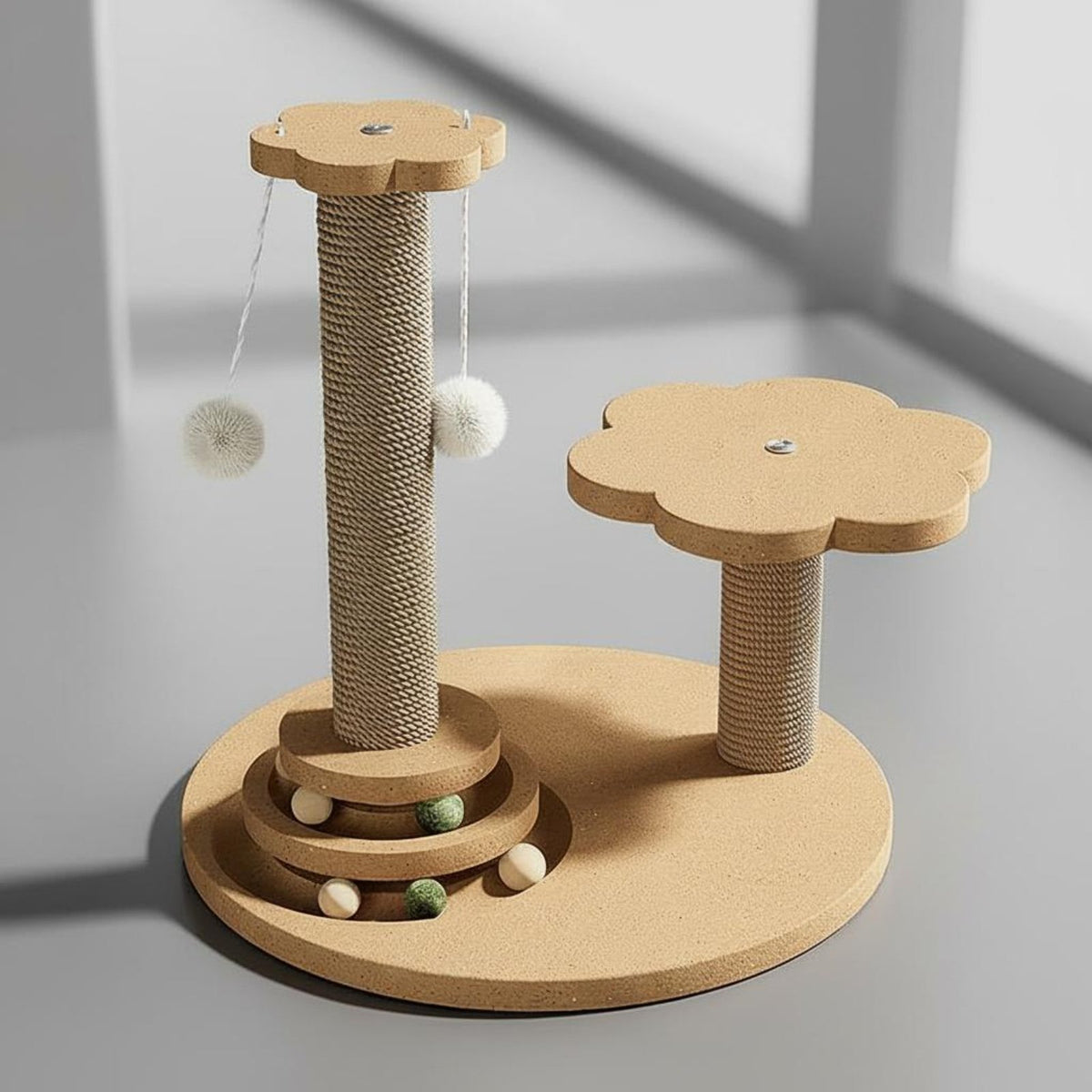 5-in-1 Cat Tree with Sisal Scratching Post and Toys