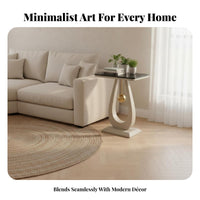 stone slab Top Console Shelf Minimalist Design Plant Stand unattachedstanding for Students