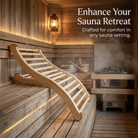 Infrared Sauna Backrest Pillow with S-Shaped Ergonomic Design for Home Use, Wooden Accessory for Comfortable Support, Lightweight Construction