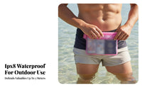 Waterproof Fanny Pack Touch Screen Friendly Waterproof Waist Bag Three-Fold Seal Protection Clear Fanny Pack for Beachgoers, Tourists, Kayaking