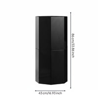 Corner Shoe Storage Organizer Rotating Shoe Cabinet Spinning Shoe Tower Storage Tower with Cold-rolled Steel and Adjustable Shelves Suitable for Entryway Hallway Living Room