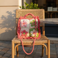 Granny Square Shoulder Bag Gift Idea Handbag Lightweight for Streetwear, Travel