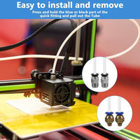 用于A1 2.5mm IDx4mm OD的10M PTFE管 特氟龙管带切割器 3D打印机