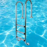 Three-Step Pool Ladder Stainless Steel Pool Entry Ladder Anti-Slip for Contractors, in-Ground Pools, Spas