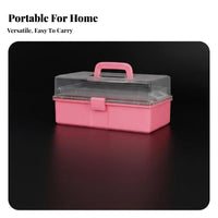 3-Tier Folding storage case Foldable Organizer Box adaptable for School, Car, Kids