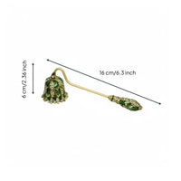 Enamel Finish Candle Snuffer Rhinestone Inlaid Long Handle Candle Snuffer Elegant Design Wick Extinguishing Tool Great Gift For