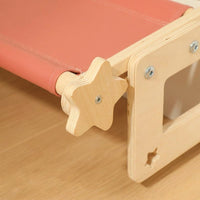 Cat Hammock Window Perch for Indoor Cats, Solid Wood Window Cat Bed and Cat Perch, Sturdy Sill Seat for Sunbathing and Watching Outside View