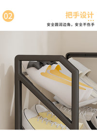 不锈钢鞋架多层家用简易省空间鞋架阳台放门口鞋柜防尘收纳鞋架