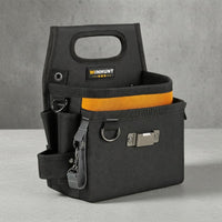 Reinforced Stitching Tool Waist Bag Textured Material Waist Tool Bag Multiple Pockets Utility Pouch Metal D-Rings