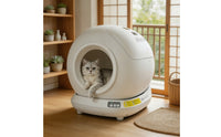 Electric Smart Litter Box with App Control Safe Automatic Cat Litter Box Quiet Pet Supply Washable for Apartment