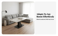 Rectangular Table with Shelf Minimalist Design Household Furniture Modern design Light Luxury Feel for Living Room, Lounge Area