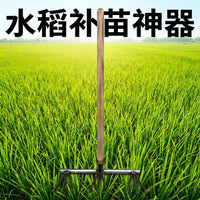 水稻补苗神器新款秧苗神器锰钢材质加厚免弯腰水稻移苗神器多齿耙
