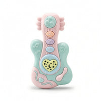 Light-up Baby Guitar with Star Light Display Interactive Handheld Musical Instrument Toy Compact Sensory Music Toy Early Learning for Toddlers